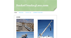 Desktop Screenshot of buckettrucks4less.com